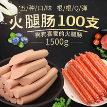 狗狗零食训练香肠整箱 狗狗火腿肠100支批发泰迪补钙无盐宠物吃