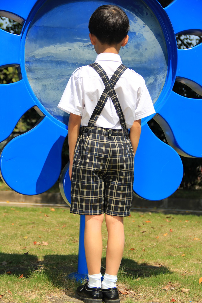 广州番禺区小学礼仪服免烫高支棉衬衣格子裙短裤男女生校服可定制