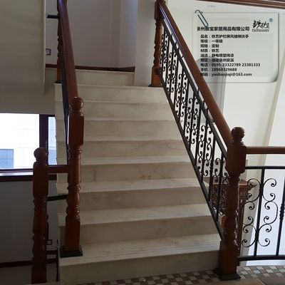 欧式铁艺铁艺楼梯扶手走廊栏杆立柱将军柱阳台阁楼护栏飘窗围栏