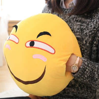 暖手捂插手可爱滑稽脸搞怪表情包抱枕笑恶搞毛绒创意三合一毯被子