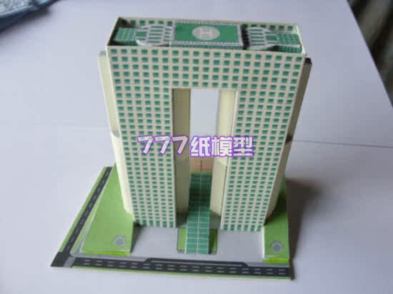 [777纸模型]世界城市摩天楼系列2 办公楼高楼建筑沙盘