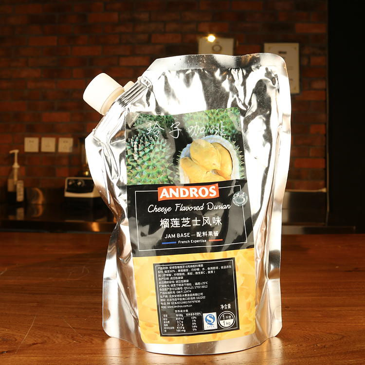 新品1袋包邮 安德鲁爱果士榴莲芝士风味配料果酱 榴莲芝士酱条酱