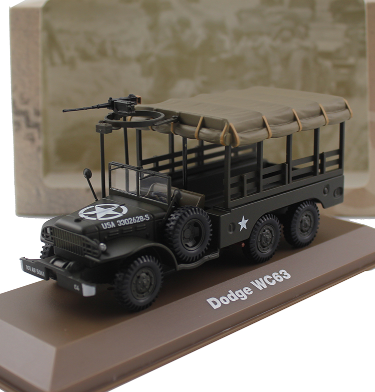 1/43 dodge wc63二战美军道奇卡车越野车模型合金成品车模 军车