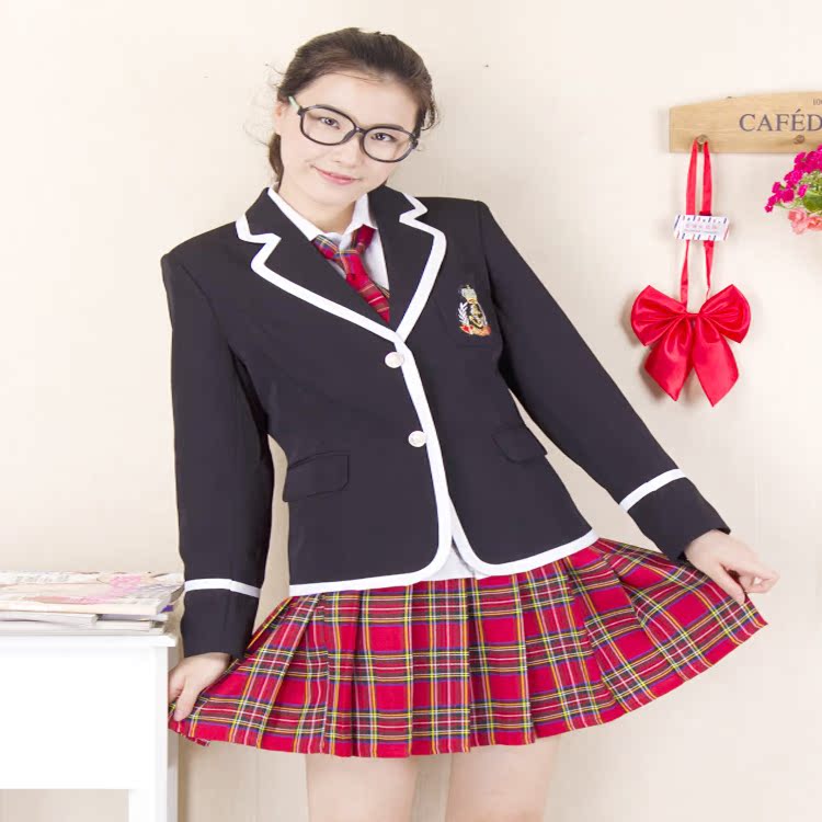 校服套装学院风中学生韩国女英伦西装春季韩版高中学生班服jk制服
