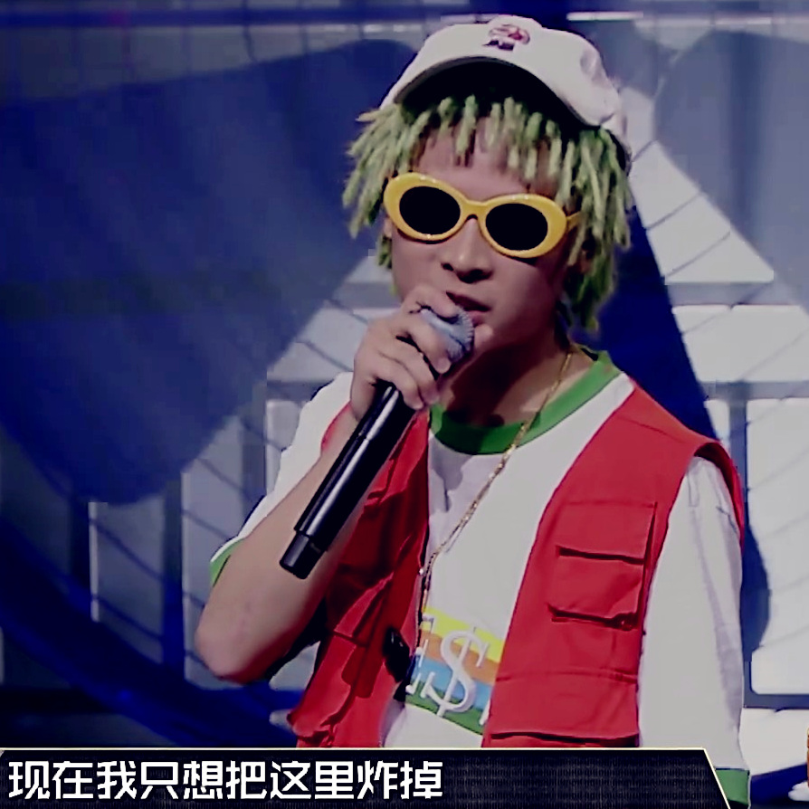 中国有嘻哈布瑞吉bridge同款彩虹英文刺绣竹节棉男女情侣短袖t恤