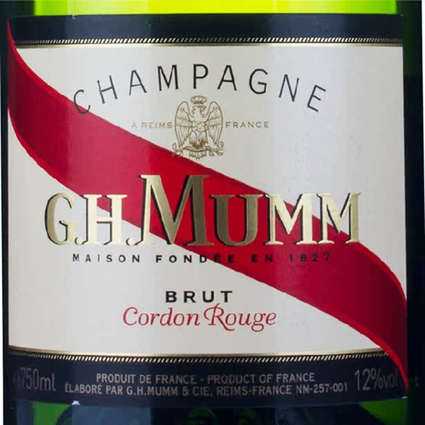 法国原瓶进口 玛姆红带香槟起泡葡萄酒 ghmumm champagne 气泡酒