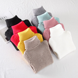 女童高领保暖毛衣 