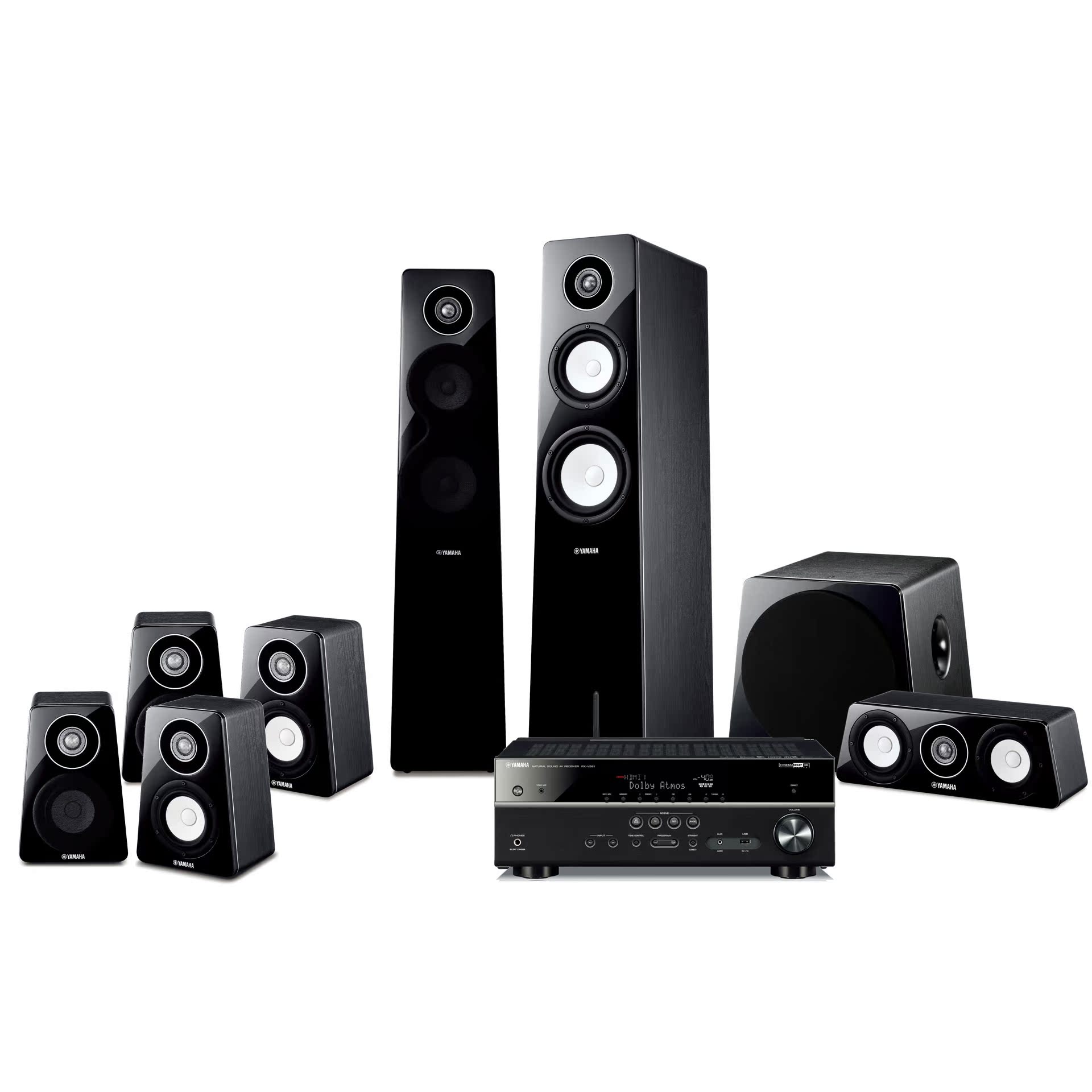 进口yamaha/雅马哈 rx-v581杜比全景声7.1声道大功率功放机专业级