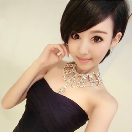 [假发bobo短发斜刘海]评价 头顶斜刘海假发片怎