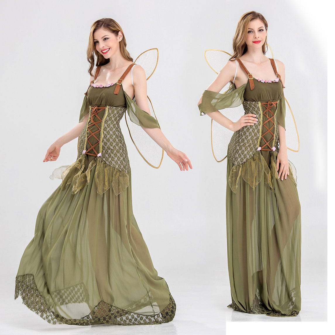 新万圣节服装成人森林精灵公主服化妆舞会cosplay女巫仙女蕾丝裙