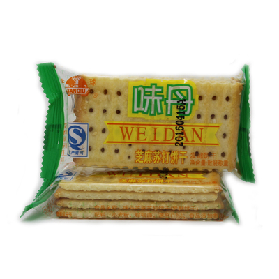 味丹芝麻苏打饼干无糖发酵饼干咸味饼干400g