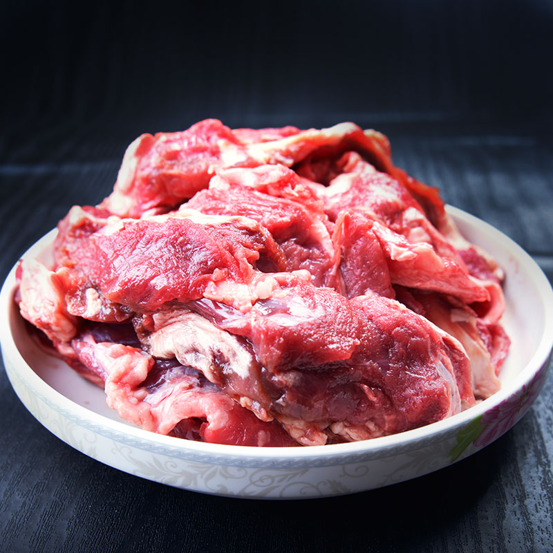 内蒙散养 筋头巴脑 1000g 生牛肉冷冻新鲜牛肉带筋生鲜