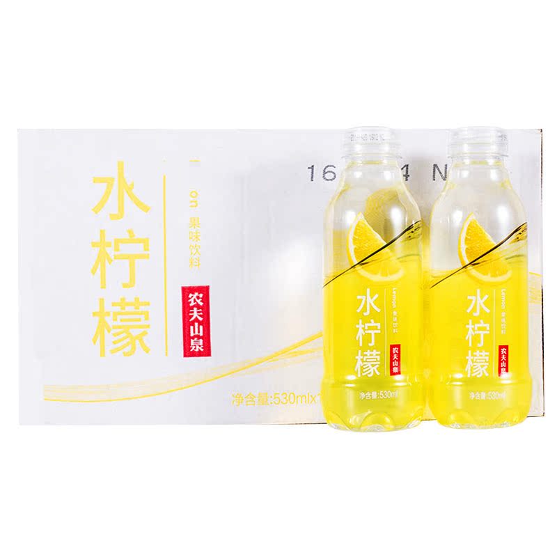 农夫山泉阴阳师 果味水柠檬清淡饮料530ml15瓶 整箱上海任3箱包邮