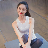 速干透气健身瑜伽服女带胸垫 露肩纯色显瘦运动背心女 时尚 菲速