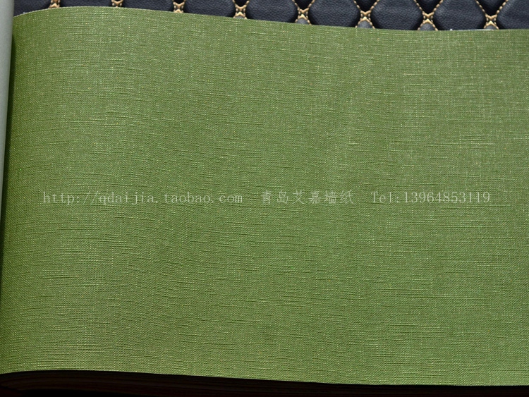 韩国壁纸 北欧简约美式地中海深绿墨绿纯色背景墙壁纸 绿色墙纸