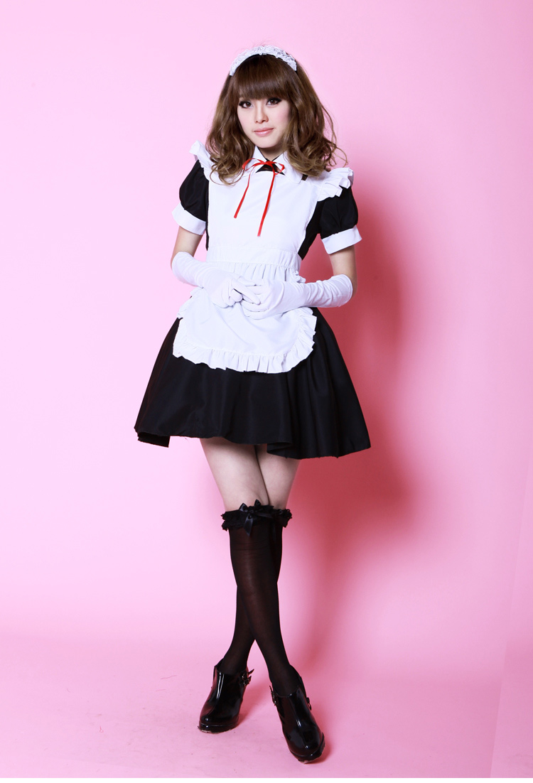 经典黑白搭配女佣装 cosplay女仆装ds演出服 制服诱惑