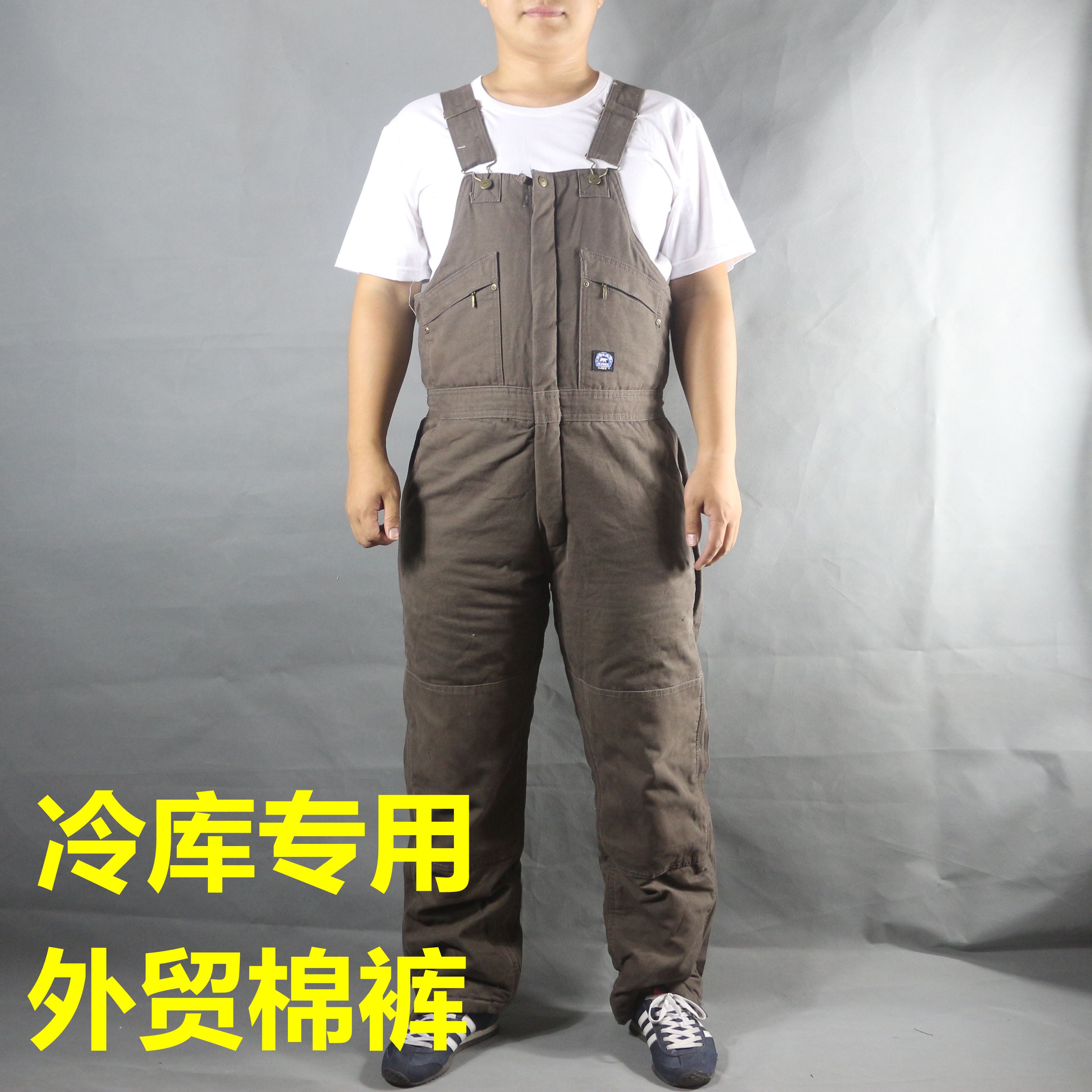 棉背带裤工作服冬劳保连体服衣宽松服男工装保暖加厚包邮