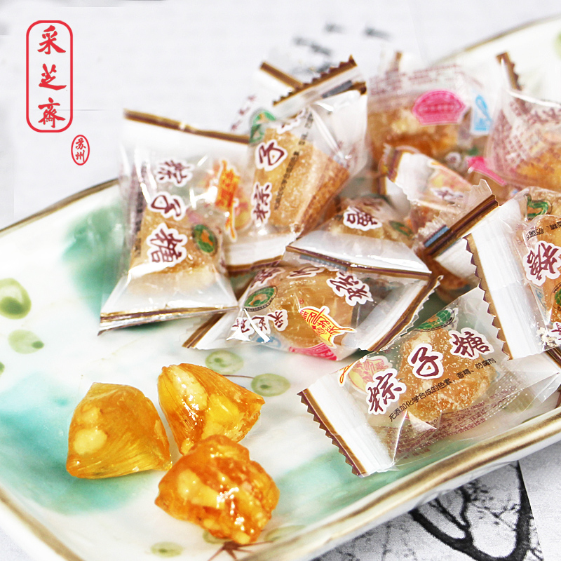 苏州土特产*中华老字号*采芝斋 松仁粽子糖 散装(500g)