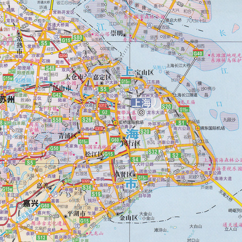 上海江苏浙江安徽公路交通旅游图 102交通,旅游地图 ,图片