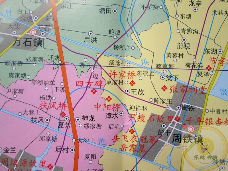 宜兴地图 新版 江苏宜兴市交通旅游城区详图
