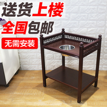 高档麻将机桌茶几烟灰缸棋牌室木茶几茶楼茶水台茶架茶凳边几角几
