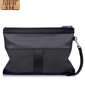 派保爵新款男手包真皮大容量手拿包牛皮潮流信