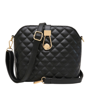 优雅菱格纹单肩包