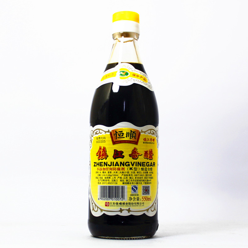 【天猫正品】恒顺镇江香醋 k型香醋 550ml 镇江特产 酿造食醋