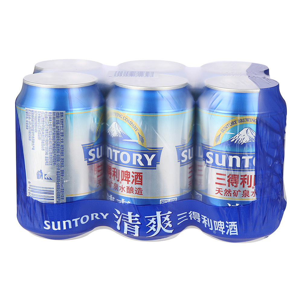【天猫超市】suntory/三得利啤酒 清爽拉罐六连包330ml*6罐/组