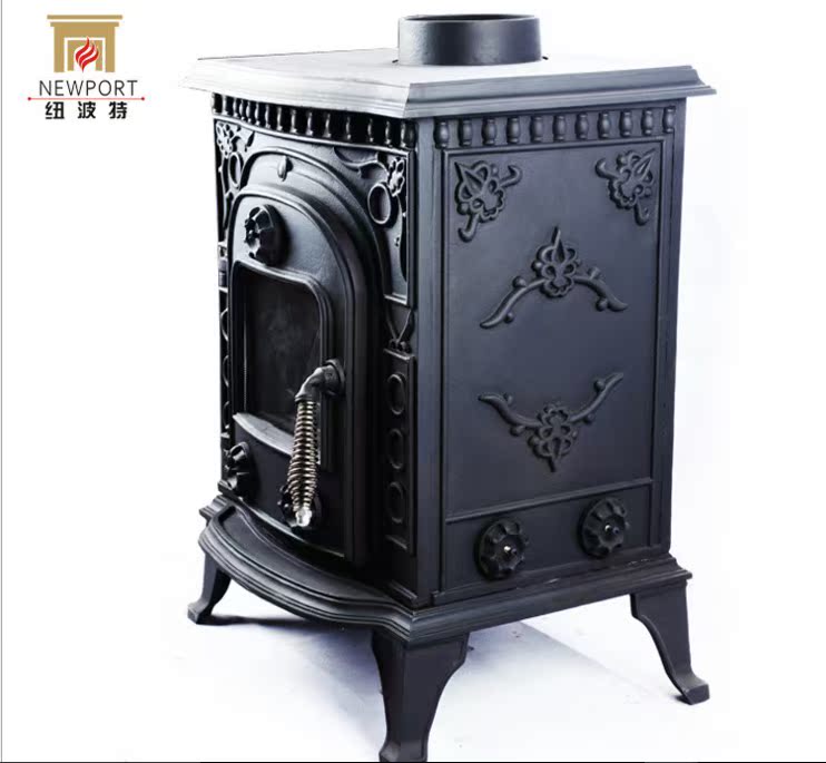 新款欧式美式中型家用壁炉铸铁燃木真火壁炉烤火炉取暖炉子烧火炉