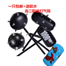 大号硬柄带钉千斤千吨锤狼牙锤流星锤儿童玩具 充气锤子道具 包邮