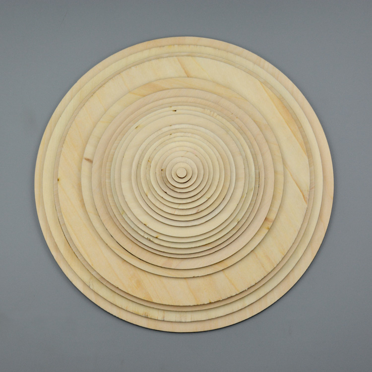 圆 木片 木质圆片椴木层板小圆片diy手工材料 厚2mm
