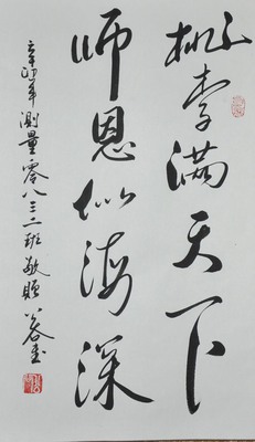 【桃李满天下,师恩似海深】字画条幅书法作品送老师毕业礼物礼品