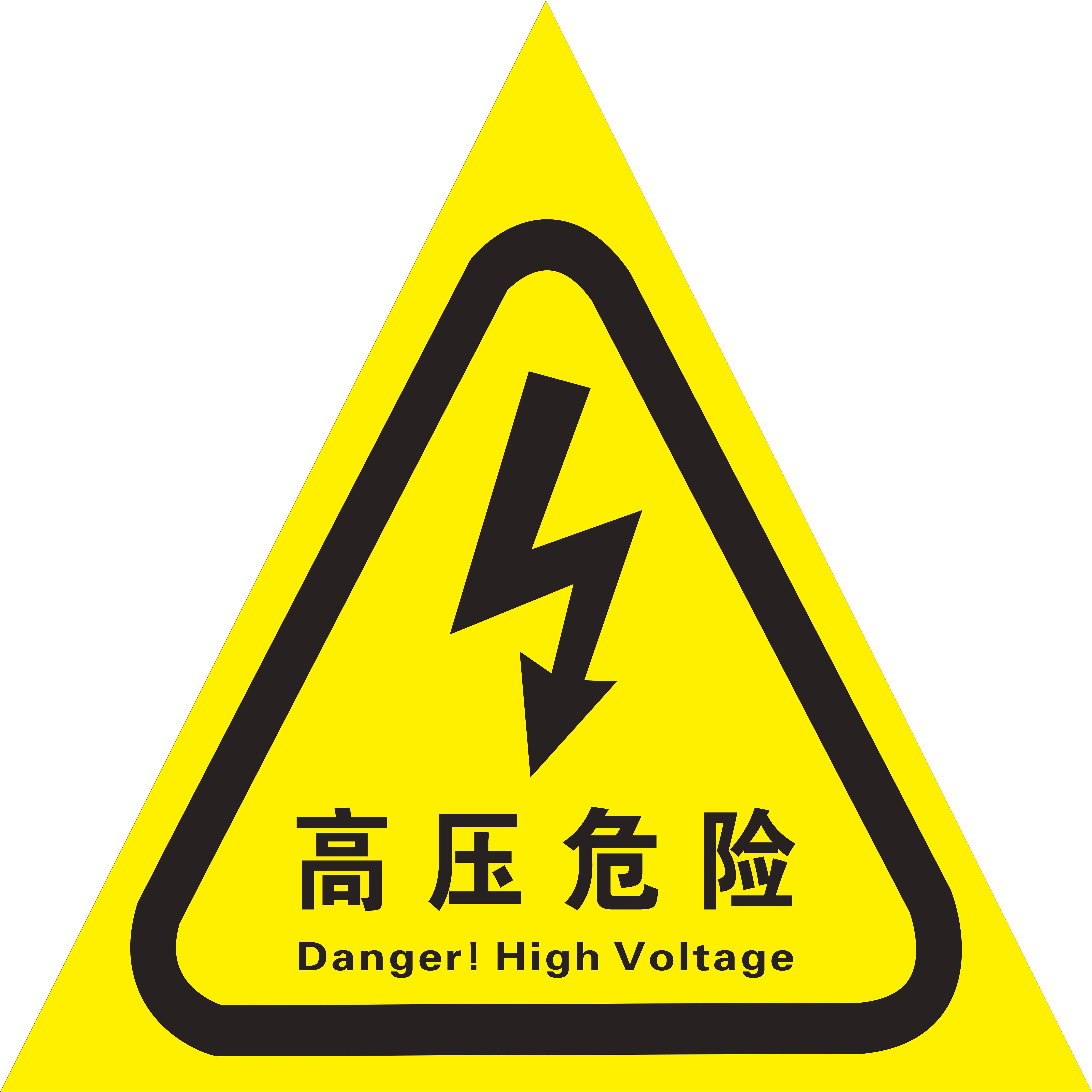 高压危险配电安全警示标识 高压危险电力安全警示贴纸