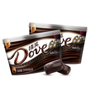 德芙香浓黑巧克力252g*2碗装