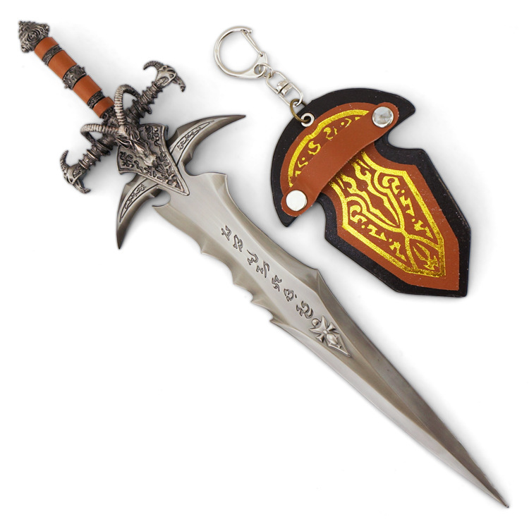 游戏周边 30cm 魔兽世界 巫妖王霜之哀伤珍藏版武器合金刀剑