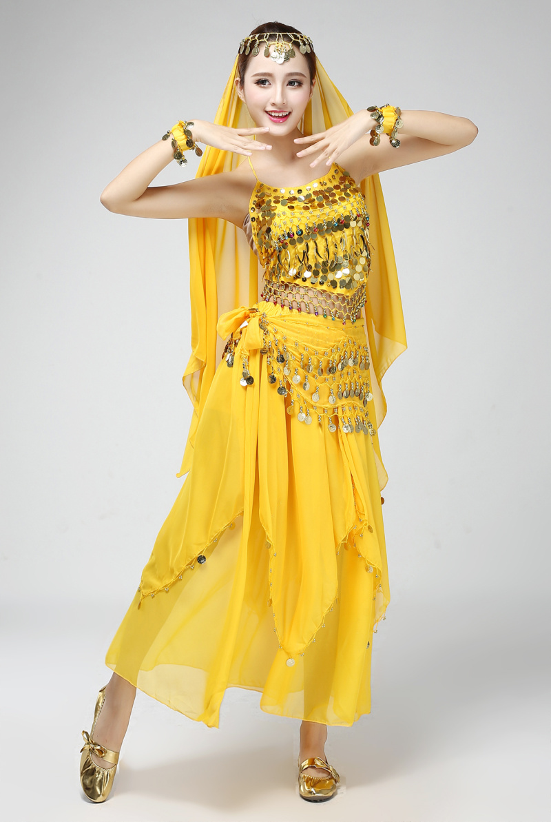 夜店舞台装肚皮舞练功服新款印度舞蹈表演出服装成人长裙子套装