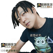 短细脏辫雷鬼说唱假发 african 男士 脏辫东方 rasta dreadlock