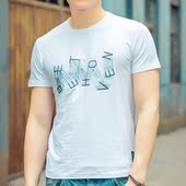韩版经典常规时尚都市夏季学院风短袖日常修身型条纹圆领休闲T恤