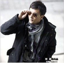 大衣棉服 棉衣 纯棉加厚中长款 HOMME纯黑型男修身 2015英伦大气L.I