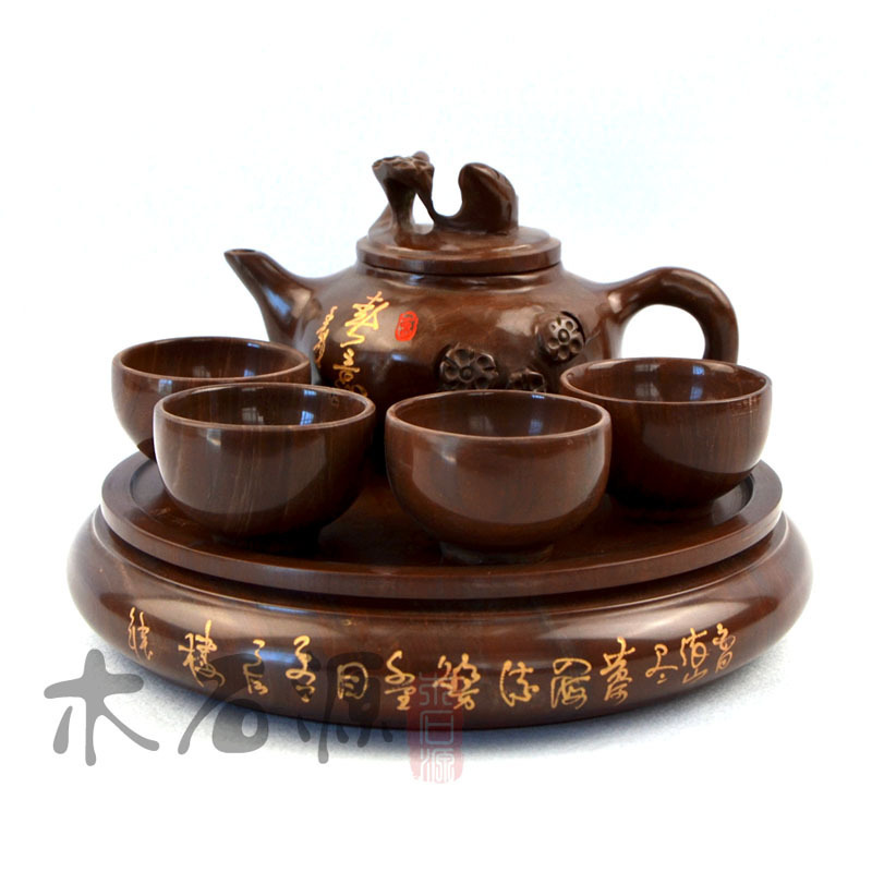 【木石源】精品木鱼石纯手工整套功夫茶具整套装保健茶壶非紫砂壶