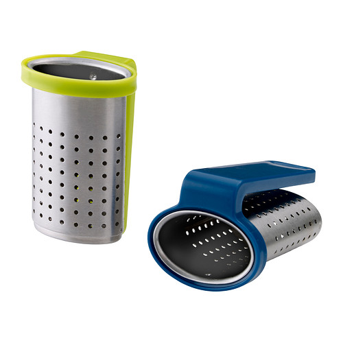 宜家IKEA 索库宁 茶滤 创意挂杯实用不锈钢茶漏 红茶滤茶器2个装
