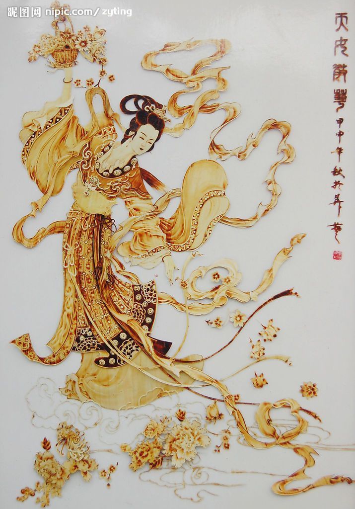 新款大幅 专卖 dmc十字绣 客厅大画 天女散花 舞动仙女