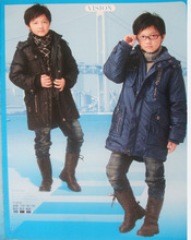 特价促销寅达儿童羽绒服新款制服式男童长款1137休闲帅气保暖舒适