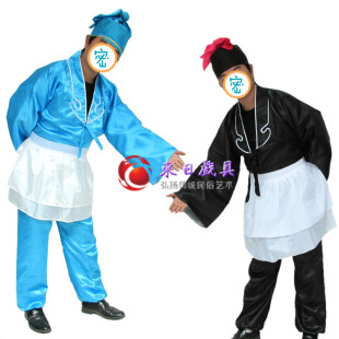 武大郎服装渔翁渔夫服装古装男茶衣小二服装跑堂服装茶馆杂役服装