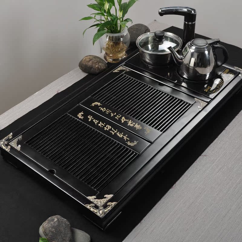 茶盘实木特大号功夫茶具储水/排水两用茶海木制茶台托盘
