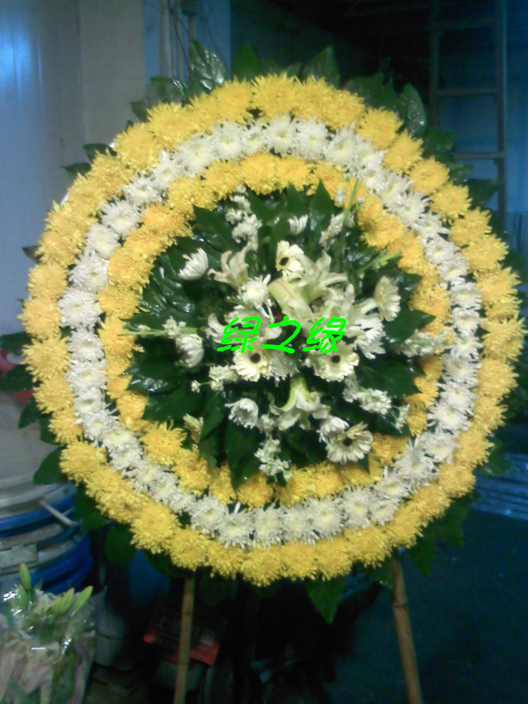 上海鲜花同城速递丧事悼念祭奠葬礼殡仪馆奠仪花篮心形高档花圈