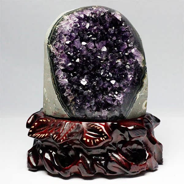热销矿物晶体 乌拉圭紫水晶洞片 消磁防辐射 矿