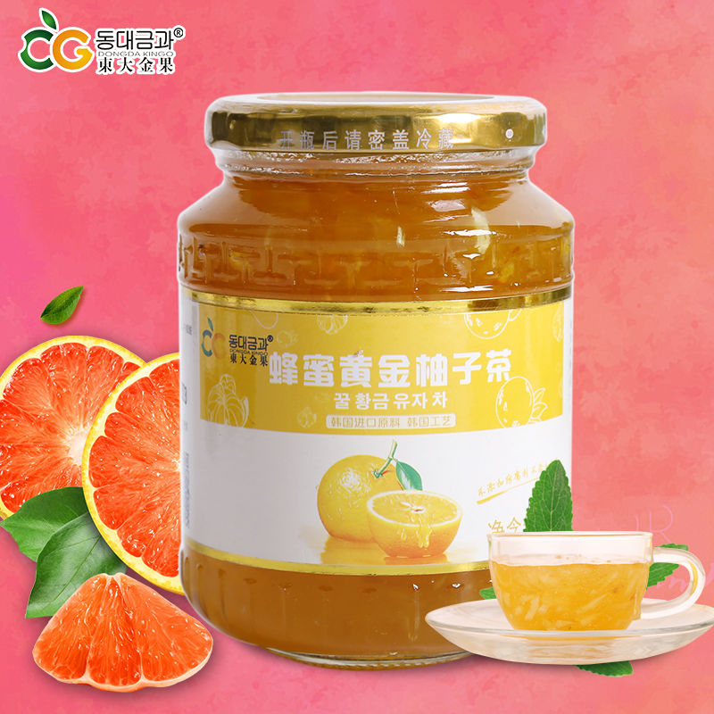 东大金果蜂蜜柚子茶560g 韩国风味蜜炼果酱 夏季水果茶冷饮冲饮品
