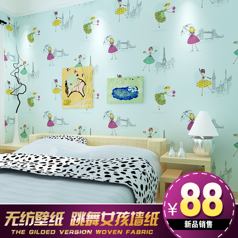 正品打折简尚 儿童壁纸 无纺布墙纸 卡通女孩公主房欧式 卧室 温馨 原价88.18元 现价88.18元包邮抢购专卖店品牌专卖